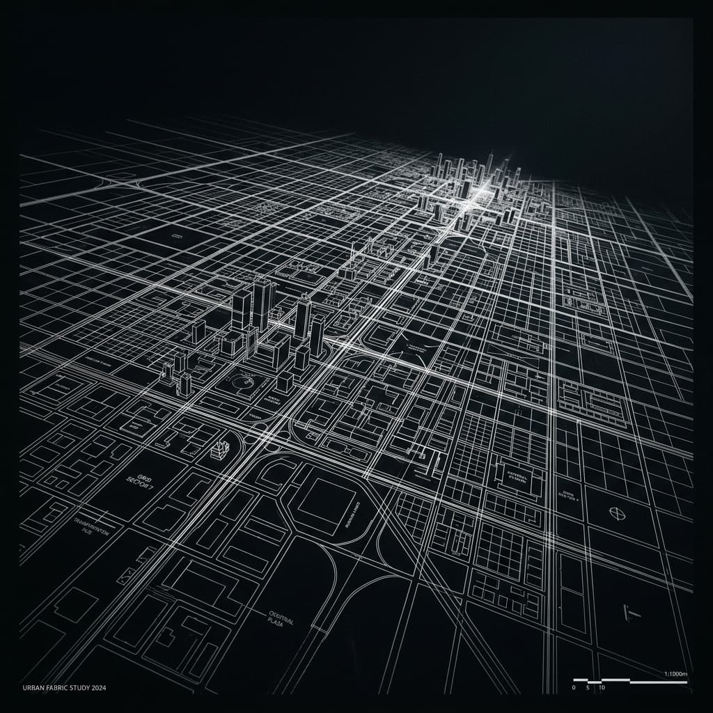 Abstract city grid